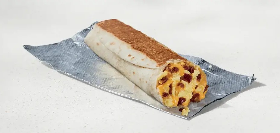 Cheesy Toasted Breakfast Burrito