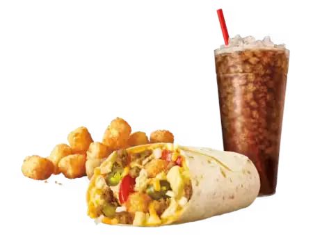 Sonic SuperSONIC® Breakfast Burrito Combo Menu